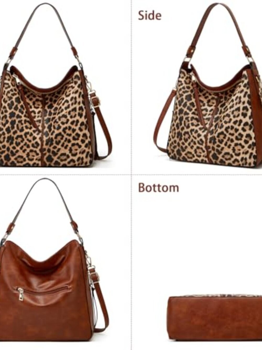 BRAND NEW Large Trendy Designer Hobo Tote Bag - Picture 6 of 6